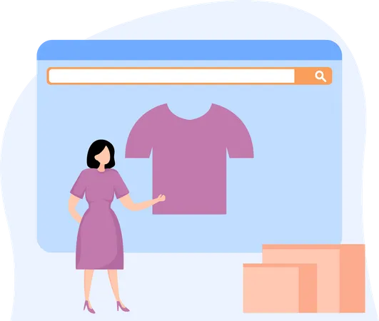 Clothes shopping Illustration
