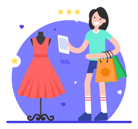 Clothes Shopping  Illustration