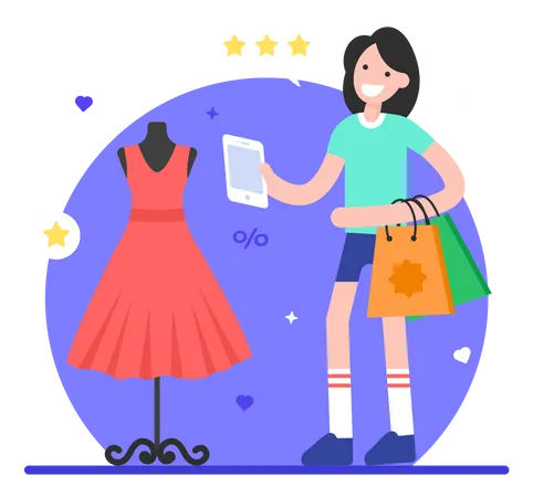 Clothes Shopping  Illustration