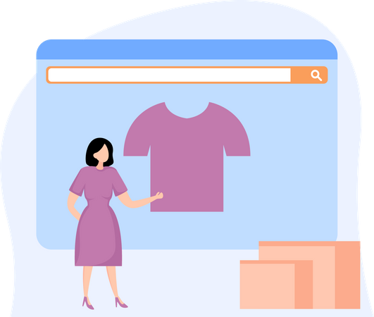 Clothes shopping  Illustration