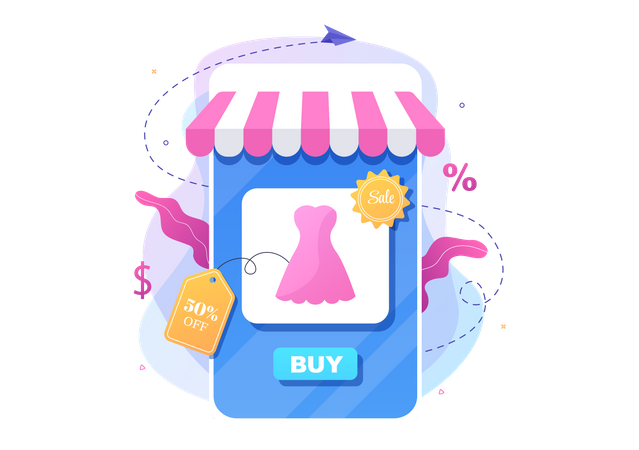 Clothes Shopping  Illustration