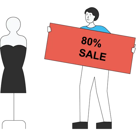 Clothing Is At 80 Discount Illustration