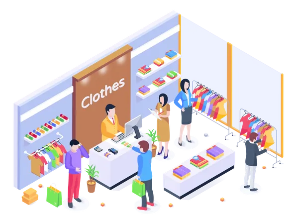 Clothing Shop  Illustration