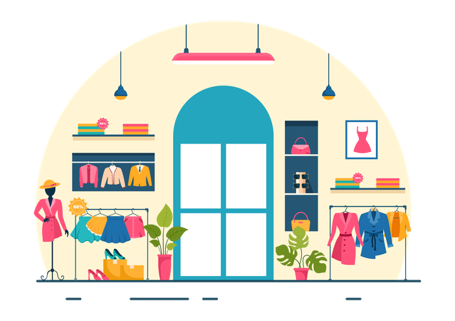 Clothing Store  Illustration