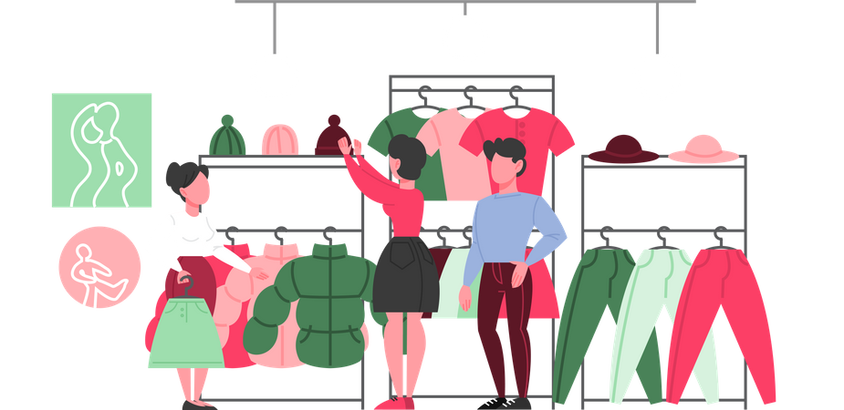 Clothing store Illustration