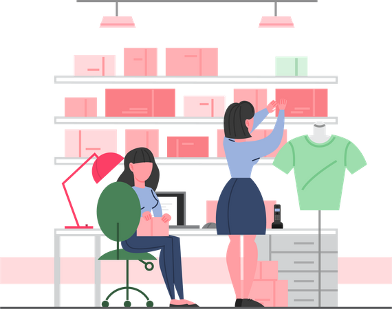 Clothing store Illustration