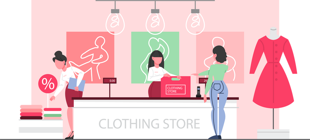Clothing store  Illustration