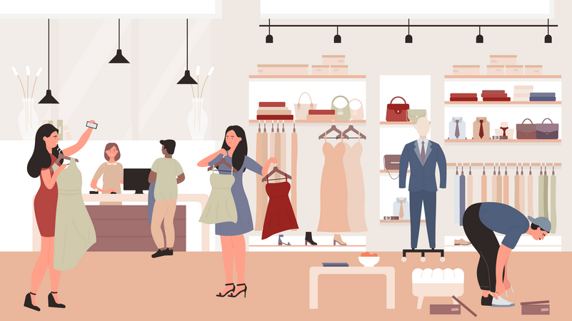 Clothing Store  Illustration