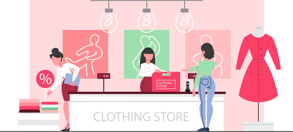 Clothing store  Illustration