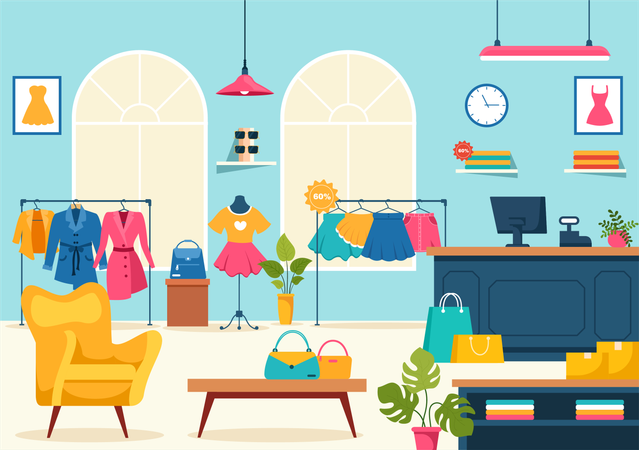 Clothing Store  Illustration