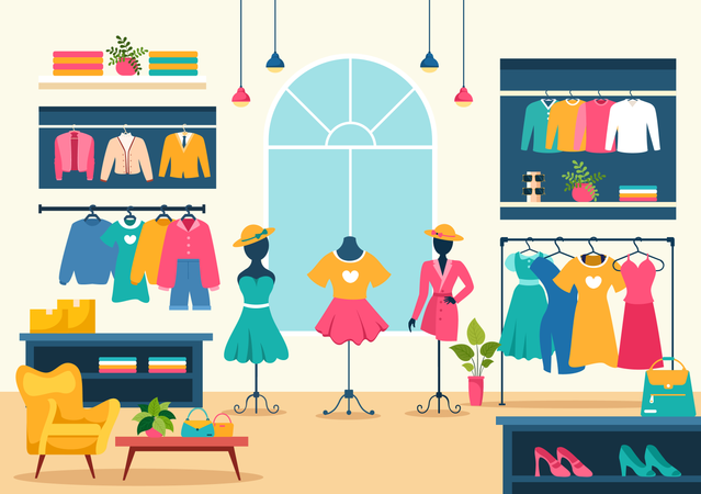 Clothing Store  Illustration