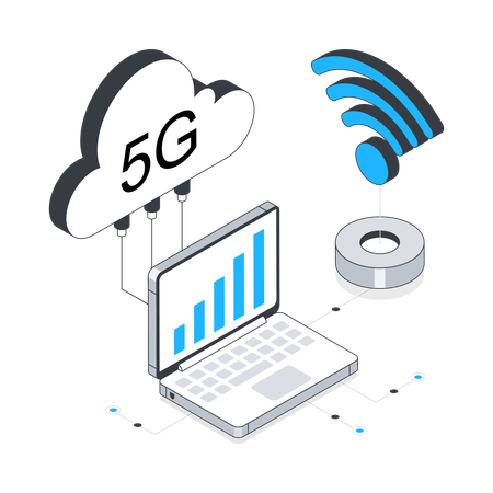Cloud 5G Network  Illustration