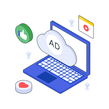 Cloud Ads  Illustration