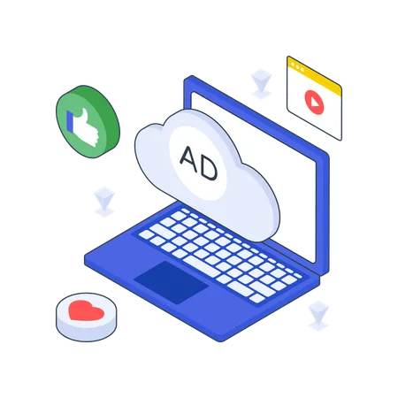 Cloud Ads  Illustration