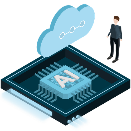 Cloud ai chip  Illustration