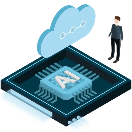 Cloud ai chip  Illustration