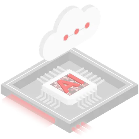 Cloud Ai Chip Design  Illustration