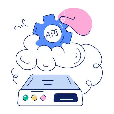 API cloud  Illustration