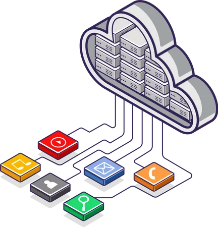 Cloud Application  Illustration