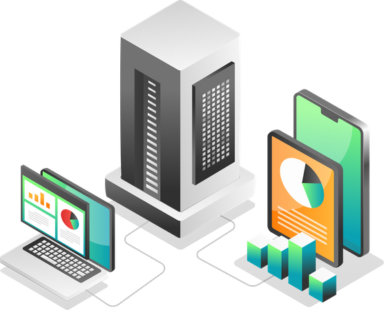 Cloud application server  Illustration