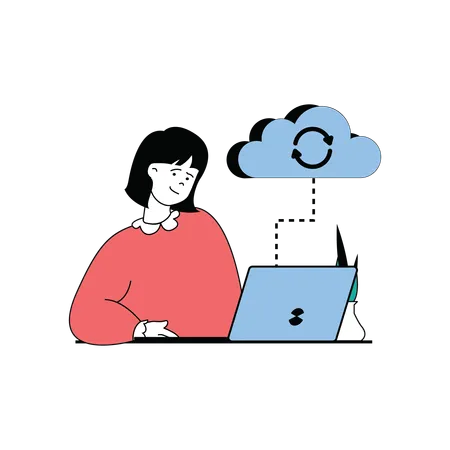 Cloud backup  Illustration