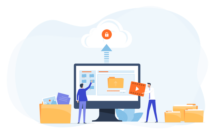 Cloud backup  Illustration