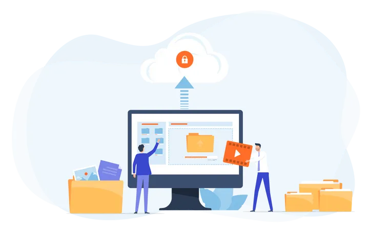 Cloud backup  Illustration