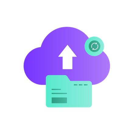 Cloud backup  Illustration