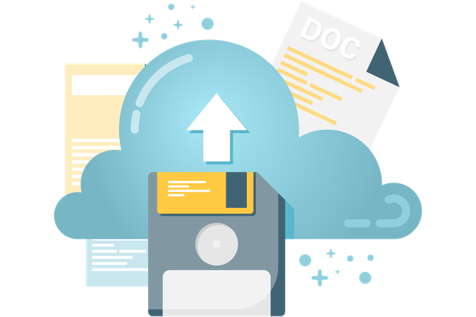 Cloud backup  Illustration