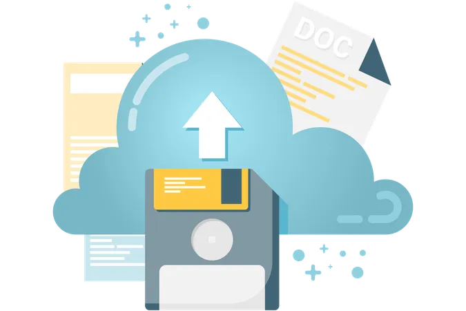 Cloud backup  Illustration