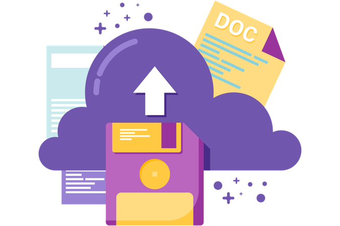 Cloud backup  Illustration