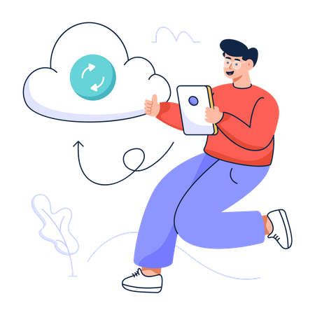 Cloud backup  Illustration