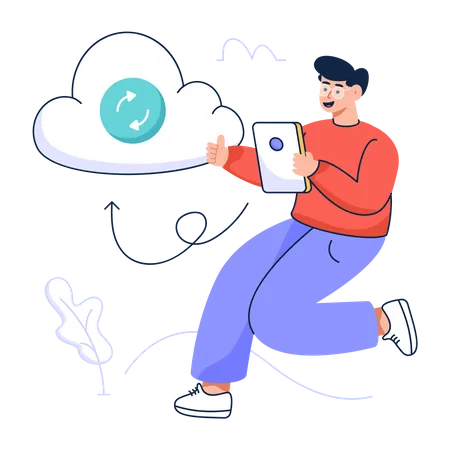 Cloud backup  Illustration