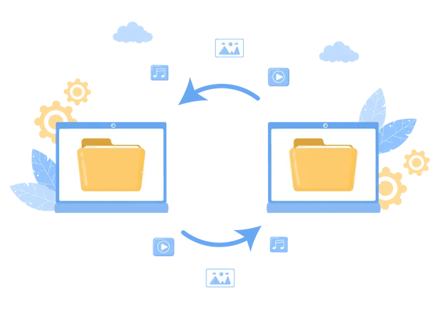 Cloud Backup Storage  Illustration