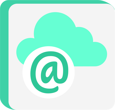 Cloud-based email service Illustration