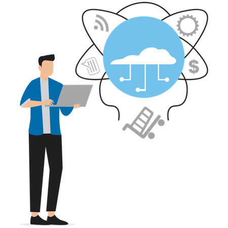 Cloud-Based Software  Illustration