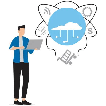 Cloud-Based Software  Illustration