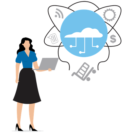 Cloud-Based Software  Illustration