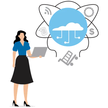 Cloud-Based Software  Illustration