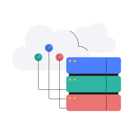 Cloud Based Storage  Illustration