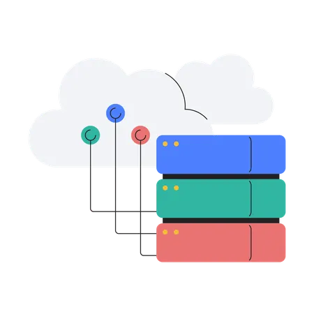 Cloud Based Storage  Illustration