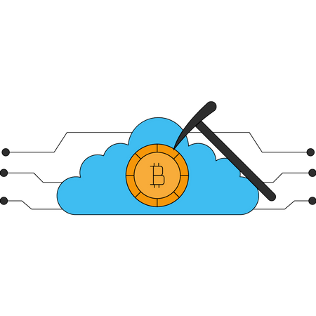 Cloud Bitcoin mining  Illustration