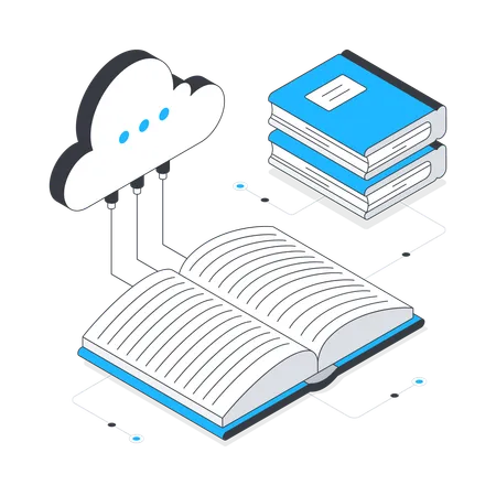 Cloud Book  Illustration