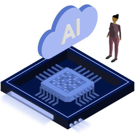 Cloud Chip Design  Illustration