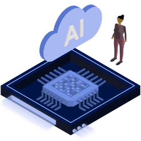 Cloud Chip Design  Illustration