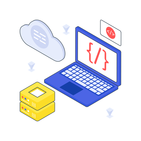 Cloud Coding  Illustration