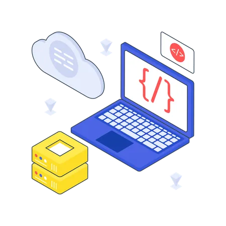 Cloud Coding  Illustration