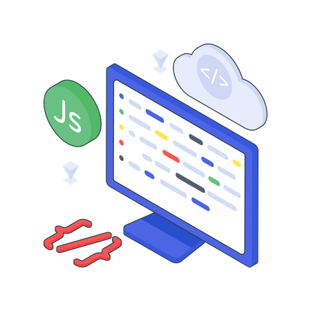 Cloud Coding  Illustration