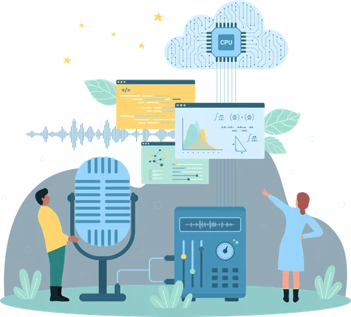 Cloud communication  Illustration