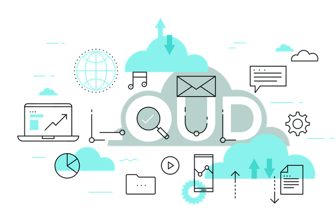 Cloud computing Illustration